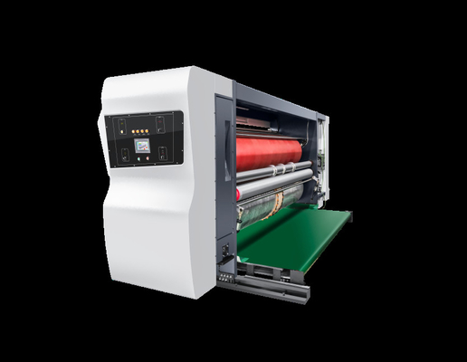 380V / 50Hz / 3Ph อัตโนมัติเหล็ก Flexo การพิมพ์กล่องกระดาษกล่องสล็อต