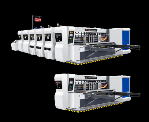 โครงสร้างอาหารฟรีแรงดันหลายเซอร์โว Lead Edge Vacuum Transfer 4 เครื่องพิมพ์สี + สล็อตเตอร์ + เครื่องตัดกรวย + เครื่องสั่น + สตั๊ก