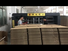 70kw อัตโนมัติกระบอกกล่อง corrugated โฟลเดอร์ Gluer Machine ความเร็วสูง การเย็บแม่นยํา